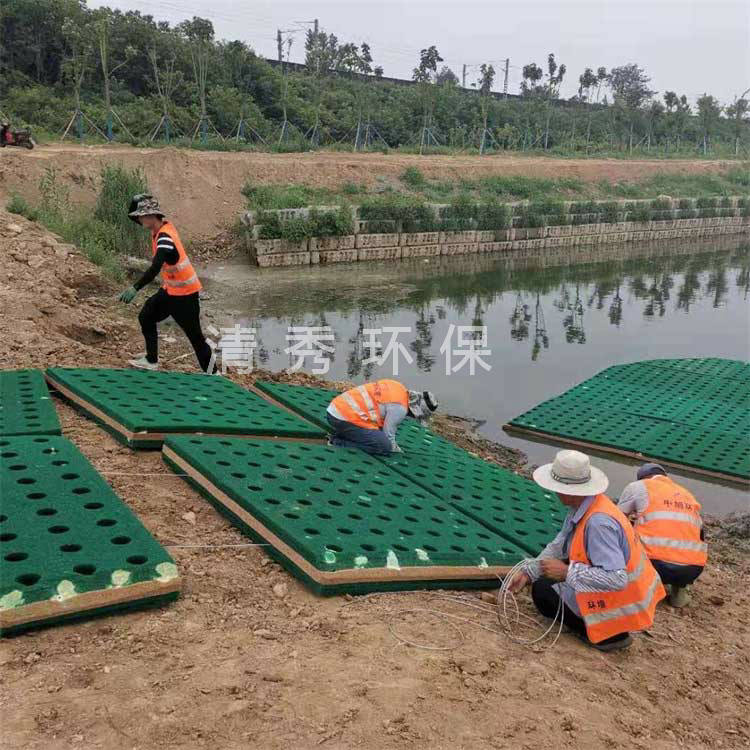 1蚌埠淮上浮动湿地安装